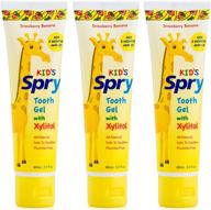 get fresh breath with spry xlear tooth gel - strawberry banana flavor, 2oz - pack of 3 with xylitol logo