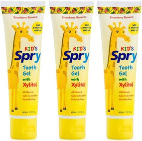img 3 attached to Get Fresh Breath with Spry Xlear Tooth Gel - Strawberry Banana Flavor, 2oz - Pack of 3 with Xylitol