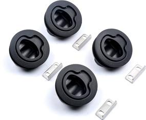 img 4 attached to 🛥️ Thorn Boat 2'' Flush Pull Slam Latch: Durable Black Plastic Nylon Latch for RV, Boat, Marine Deck Hatch, 1/2'' Door Cabinet Hardware - Set of 4 PCS