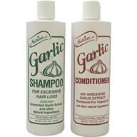 unscented 16oz nutrine garlic shampoo + conditioner combo set for effective hair care logo