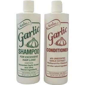 img 1 attached to Unscented 16Oz Nutrine Garlic Shampoo + Conditioner Combo Set for Effective Hair Care