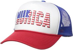 img 3 attached to Murica America Patriot Vintage Trucker Sports & Fitness in Team Sports