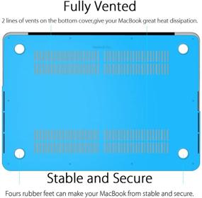 img 1 attached to 💙 UESWILL Aqua Blue Hard Case & Keyboard Cover for MacBook Pro 13-inch Retina Display (2012-2015 models)