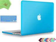 💙 ueswill aqua blue hard case & keyboard cover for macbook pro 13-inch retina display (2012-2015 models) logo