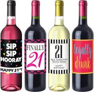 chic 21st birthday wine label pack: party supplies, ideas, & funny gifts for women логотип