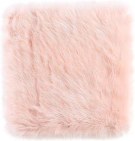 img 1 attached to HomePop Pink Fur Poof Ottoman - Faux Fur Ottoman for Enhanced Home Decor