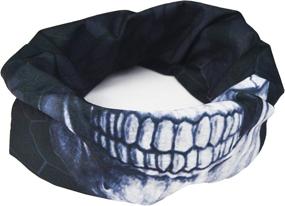 img 2 attached to 👻 Obacle Skull Face Mask Half - Dust, Wind, Sun Protection Seamless 3D Tube Mask Bandana for Men Women - Durable, Thin, Breathable Skeleton Mask for Motorcycle Riding, Biker, Fishing, Cycling, Sports, Festival