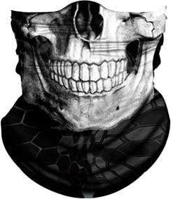 img 4 attached to 👻 Obacle Skull Face Mask Half - Dust, Wind, Sun Protection Seamless 3D Tube Mask Bandana for Men Women - Durable, Thin, Breathable Skeleton Mask for Motorcycle Riding, Biker, Fishing, Cycling, Sports, Festival