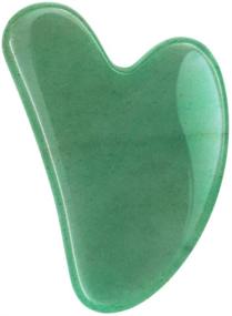 img 3 attached to Восстановите и омолодите кожу с помощью массажера Rosy Finch Green Jade Gua Sha: Расслабьтесь мышцы, уменьшите морщины и покончите с отеками!