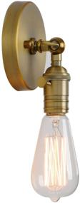 img 4 attached to 💡 Permo Minimalist Single Socket Antique Wall Sconce Light with On/Off Switch - Stylish Illumination for Any Space