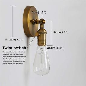 img 3 attached to 💡 Permo Minimalist Single Socket Antique Wall Sconce Light with On/Off Switch - Stylish Illumination for Any Space