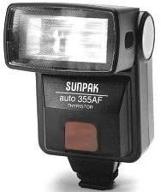 sunpak electronic thyristor flash 35 85mm camera & photo logo