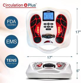 img 2 attached to Circulation Plus EMS & TENS Массажер для мышц стопы для улучшения кровообращения и снятия мышечного напряжения с пультом дистанционного управления - Разработано в США