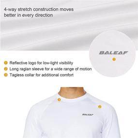 img 1 attached to Stay Comfortable and Stylish with BALEAF Men's Long Sleeve Running Shirts: Ideal Athletic Workout T-Shirts