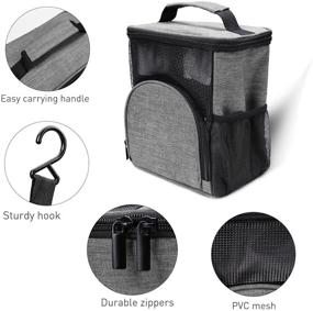 img 1 attached to Versatile Shower Caddy Tote Bag: Perfect for Dorms, Travel, and Hanging Toiletries - Quick Dry, Portable, and Convenient Bath Organizer for Women and Men