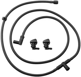 img 2 attached to 🚗 Ford Super Duty Windshield Washer Nozzle Hose Kit | Fits F250 F350 F450 2011-2016 | BC3Z-17K605-B Hose + BC3Z-17603-A Nozzle Jets