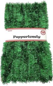 img 2 attached to 🎄 PEPPERLONELY 100 FT Commercial Length Christmas Garland: Classic Green Decorations for a Festive Holiday