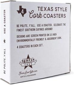 img 2 attached to 🌵 Texas Coaster Set Cork 3.5 Inch Coasters - Shop for Authentic 4 Texas Coasters, Perfect Texas Gift