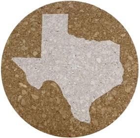 img 1 attached to 🌵 Texas Coaster Set Cork 3.5 Inch Coasters - Shop for Authentic 4 Texas Coasters, Perfect Texas Gift