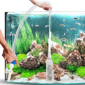 img 2 attached to 🐠 Efficient SunGrow Aquarium Maintenance Pump Kit: Easy-to-Use Water Changing Equipment for Horizontal Fish Tanks with Flow Regulator and Long Nozzle