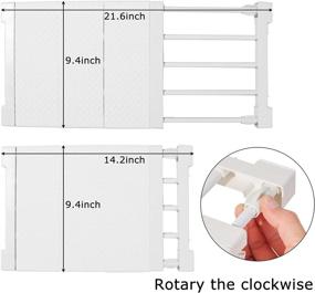 img 3 attached to 🛒 MaxGoods Expandable Closet Tension Shelf: Ultimate Adjustable Storage Rack Organizer for Kitchen Cupboard & Wardrobe