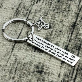 img 2 attached to 🐦 Kivosliviz Hummingbird Keychain: Personalized Memorial Jewelry for Sympathy & Remembrance