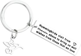 img 4 attached to 🐦 Kivosliviz Hummingbird Keychain: Personalized Memorial Jewelry for Sympathy & Remembrance