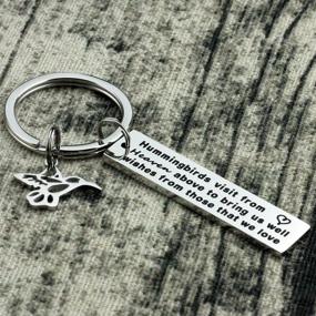 img 3 attached to 🐦 Kivosliviz Hummingbird Keychain: Personalized Memorial Jewelry for Sympathy & Remembrance