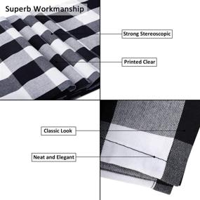 img 1 attached to 🏞️ InnoGear 14x108 inch Polyester Cotton Buffalo Check Table Runner in Black and White Plaid - Ideal for Spring, Summer, Farmhouse, Thanksgiving, Christmas, and Gatherings - 1 Pack