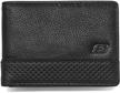 skechers mens casual black passcase men's accessories for wallets, card cases & money organizers logo