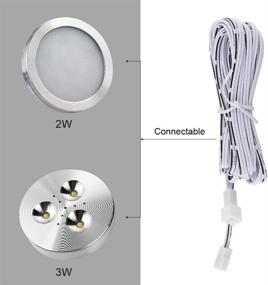 img 3 attached to 🔌 Moobibear LED Cabinet Puck Lights Extension Cable - 3m/9.8ft Long Extension Wire for Under Cabinet Lighting Kit - Male and Female Connector Extension Cords Included