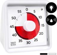 ⏳ silent countdown timer 3 inch – twenty5 seven visual timer, 60 minute 1 hour flashing-light and alarm mode, ideal for office meetings, classroom teaching, kids exam time management – white logo