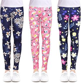 img 4 attached to Slaixiu Printing Leggings Classic FHM_6 7 Girls' Clothing and Leggings