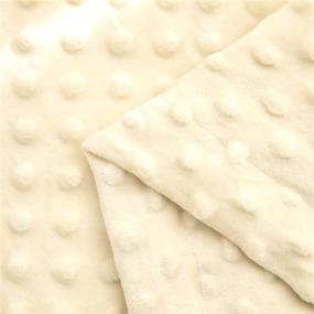 img 1 attached to 👶 Fuzzy Receiving Blanket for Infant or Newborn Toddler - Super Warm Cozy Nursery Blankets with Double Layer Dot for Nap Crib Outdoor - 30x40 Cream - Fleece Plush