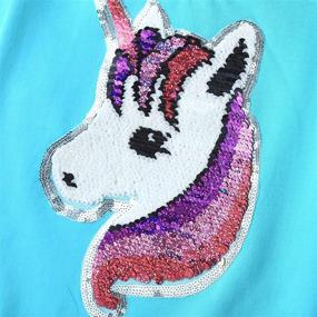 img 2 attached to 🦄 HH Family Girls Sweatshirt: Flip Sequin Unicorn French Terry Pullover Crewneck - Stylish Long Sleeve Top for Kids