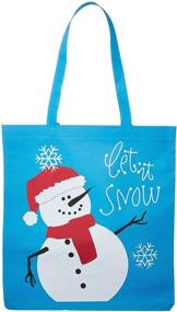 img 1 attached to 🎁 Bulk Pack of 24 Large Christmas Reusable Non-Woven Tote Gift or Shopping Bags with Long Loop Handles