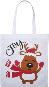 img 2 attached to 🎁 Bulk Pack of 24 Large Christmas Reusable Non-Woven Tote Gift or Shopping Bags with Long Loop Handles