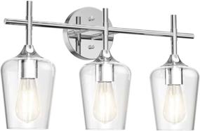 img 4 attached to 💡 Classic Charm: Ralbay Vintage 3-Light Vanity Fixture with Industrial Chrome Finish and Clear Glass Shades for Bathroom Wall Lighting Over Mirror