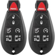 eccpp 2pcs replacement keyless entry remotes for iyz-c01c: 7 button key fob car fobik - start key included logo