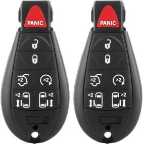 img 4 attached to ECCPP 2pcs Replacement Keyless Entry Remotes for IYZ-C01C: 7 Button Key Fob Car Fobik - Start Key Included