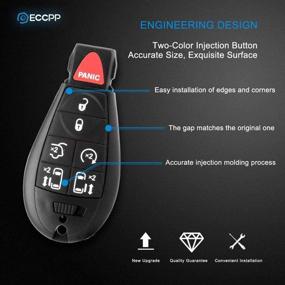 img 2 attached to ECCPP 2pcs Replacement Keyless Entry Remotes for IYZ-C01C: 7 Button Key Fob Car Fobik - Start Key Included