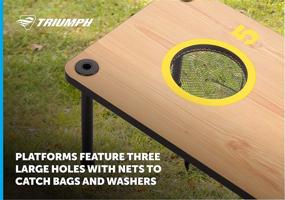 img 1 attached to 🎯 Triumph Sports 2-in-1 Bag Toss/ Washer Toss Combo – Game Platforms, Toss Bags, and Washers Included!