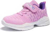 👟 vivay kids tennis shoes lightweight sneakers for girls, ideal for tennis and running activities, available for little kid and big kid sizes logo