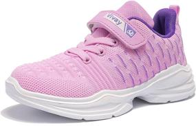 img 4 attached to 👟 Vivay Kids Tennis Shoes Lightweight Sneakers for Girls, Ideal for Tennis and Running Activities, Available for Little Kid and Big Kid Sizes