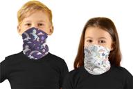 👶 meakeize 2 pcs children's uv protection face mask bandanas - dust block neck gaiters & headbands logo