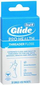 img 1 attached to 🦷 Glide Threader Floss: Value Pack of 2, 30 Single-Use Packets - Optimal Dental Care