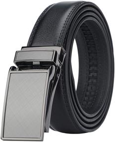 img 4 attached to Genuine Leather Ratchet Automatic Men's Accessories for Ultimate Comfort in Belts