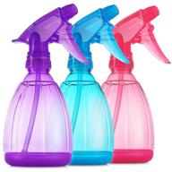 🌱 12 oz spray bottles, pack of 3 - best cleaning solution spray bottles with adjustable fine mist to stream - ideal for hair, plants, pets, cooking - no-leak bpa free squirt bottle logo
