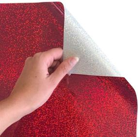 img 4 attached to 🌈 Siser Holographic Heat Transfer Vinyl 20" x 1ft (Red): Luxurious and Vibrant DIY Craft Material
