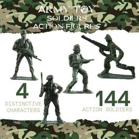 img 3 attached to 👧 Kicko Army Toy Soldiers Action Figures - Assorted - 144 Pack Deluxe - Perfect for Children, Boys, Girls, Party Favors & Parties!